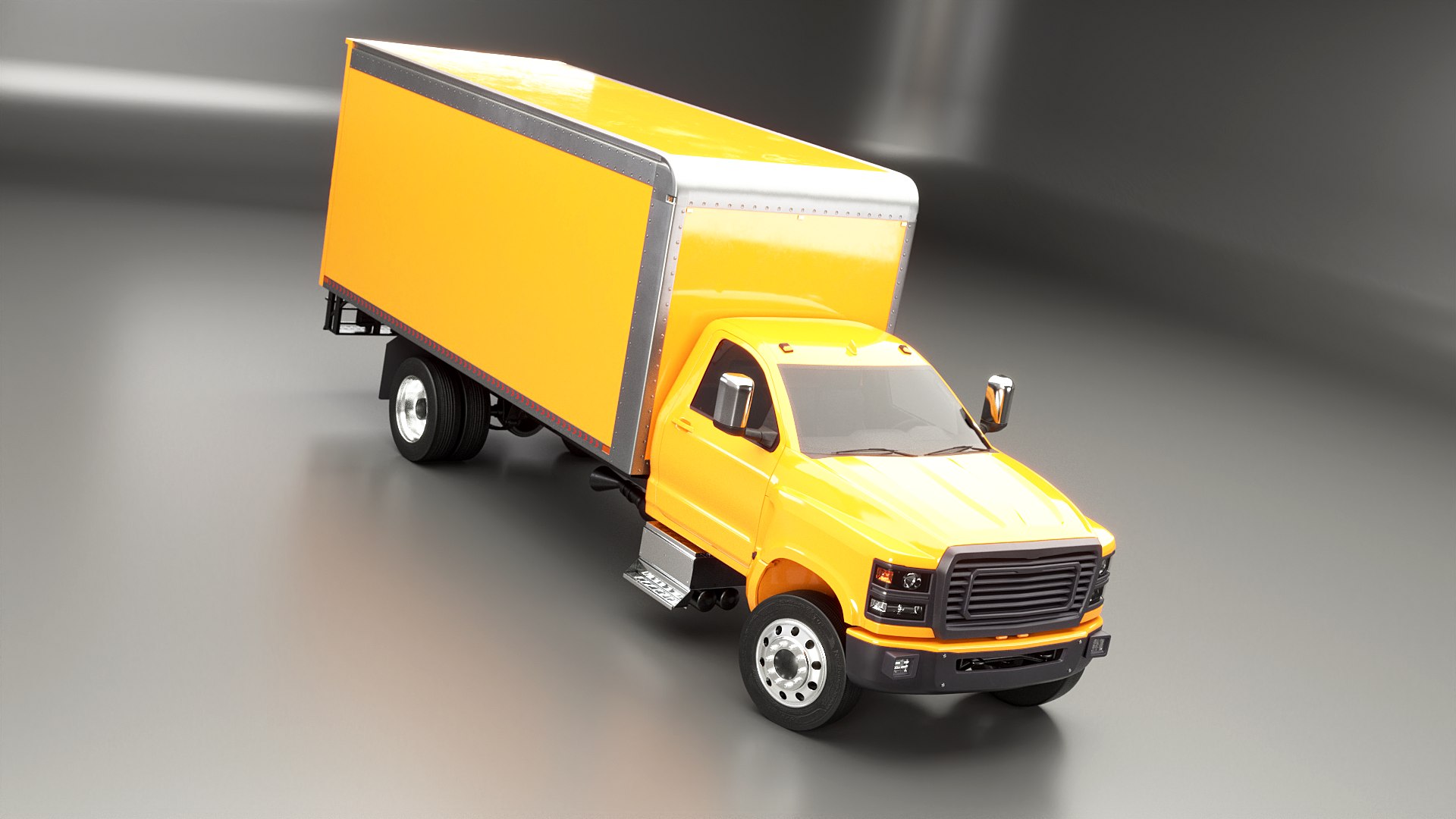 3D Generic Light Duty Box Truck - TurboSquid 2186110