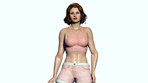 3D Sexy Fitness Girl model