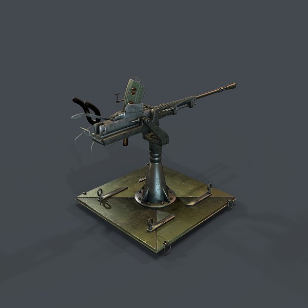 3D machine gun turret - TurboSquid 1466312