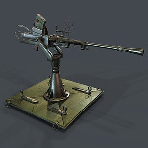 3D machine gun turret
