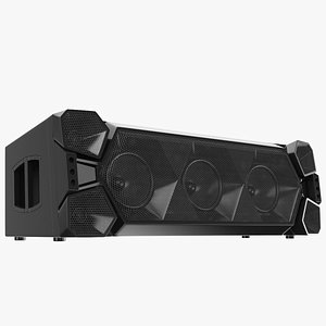 3D model Detailed Ground Speaker System