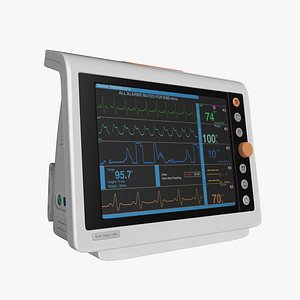 3d electrocardiograph monitor model