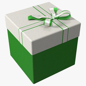 Gift Box with Ribbon 3D model