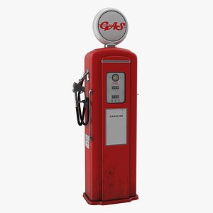 Retro Gas Pump 3D Model