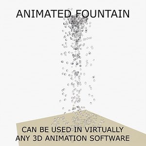 water fountain animations 3d model