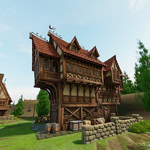STYLIZED MEDIEVAL BUILDING 05