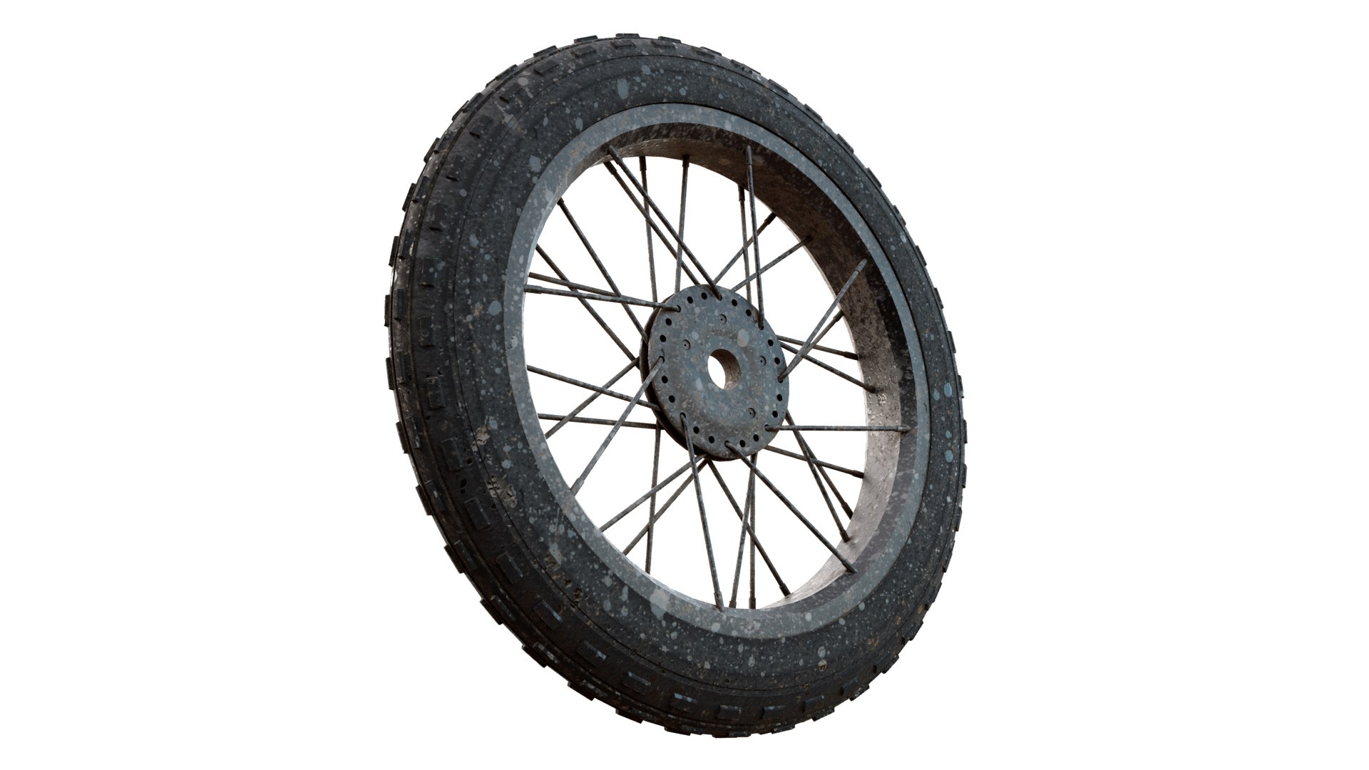 3D Stylized Dirty Motorcycle Spokes Wheel With Texture - TurboSquid 1951292