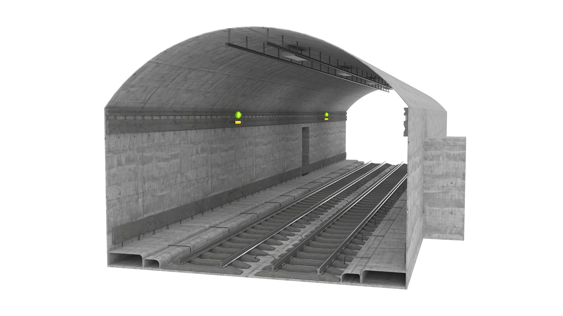 Subway Tunnel 3D Model - TurboSquid 2209767