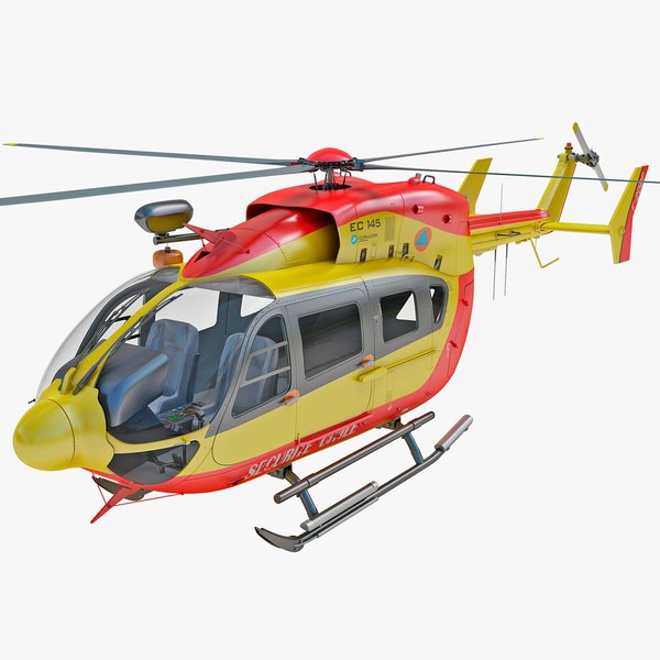 eurocopter ec145 helicopter 3d 3ds