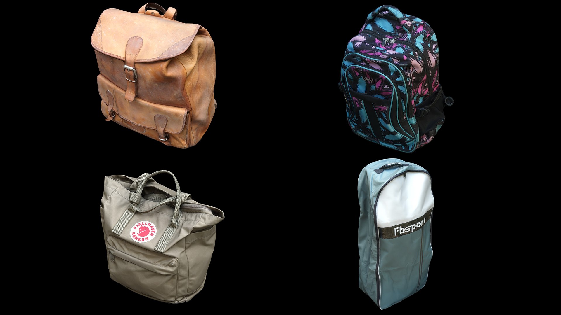 3D Backpack Bag Collection 02 - TurboSquid 2129049