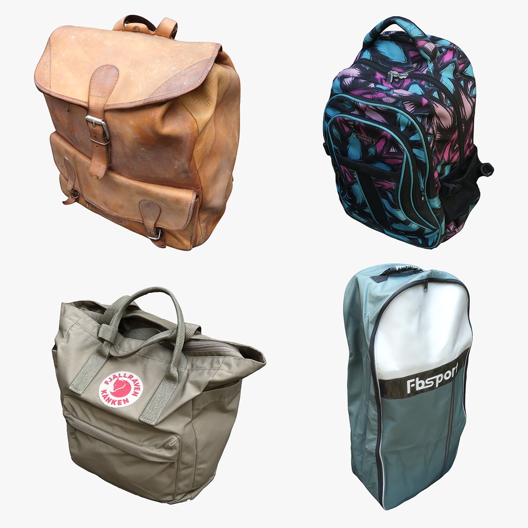 3D Backpack Bag Collection 02 - TurboSquid 2129049
