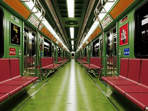 Modern Subway Carriage Interior Pack PBR Game Ready