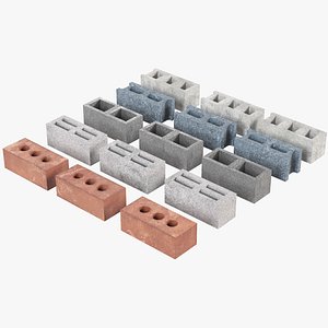 Brick Cinder Collection 3D model