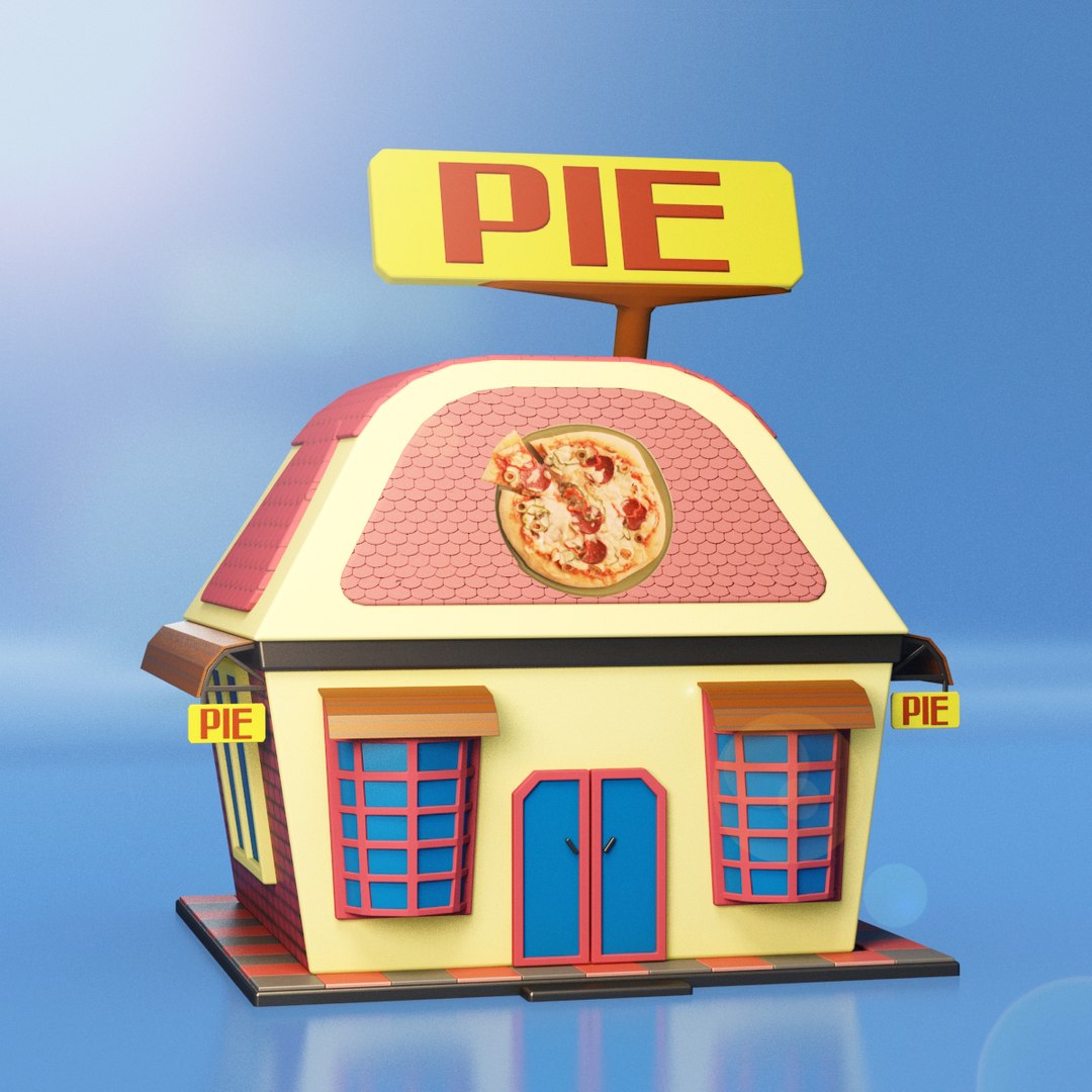 3D Pie House Model TurboSquid 1388003