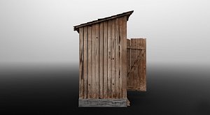 3D wooden toilet