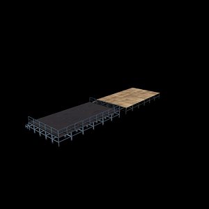 Flat stage set 3D model model