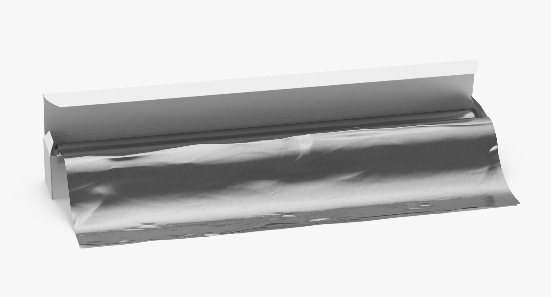 Aluminium Foil Box Open 3D Model - TurboSquid 1149303