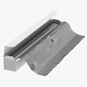 aluminium foil box open 3D model