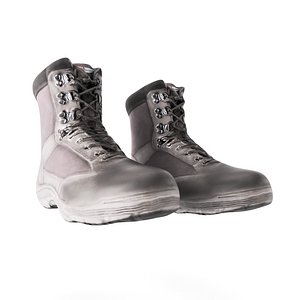 scanned male black boots model