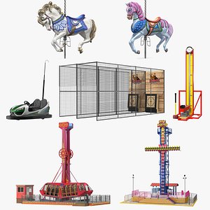 Amusement Park Attractions Collection 2 3D model