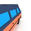 Kreskówka low poly kamper van