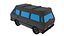Kreskówka low poly kamper van