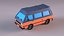 Kreskówka low poly kamper van