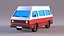 Kreskówka low poly kamper van