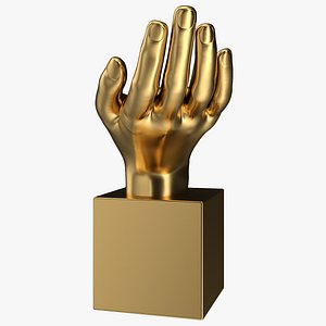 Golden Hand Statuette