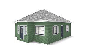 3D bungalow house