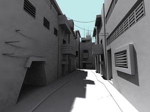 modular urban city scene 3d model