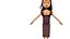 free low poly woman in dress 14