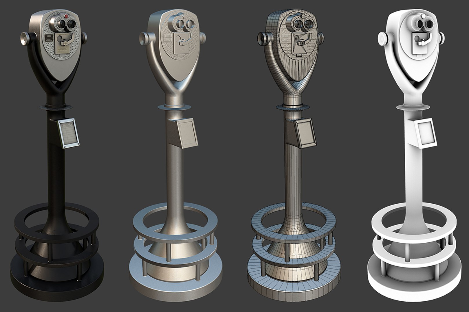 3D Tower Binocular Viewer - TurboSquid 1311596