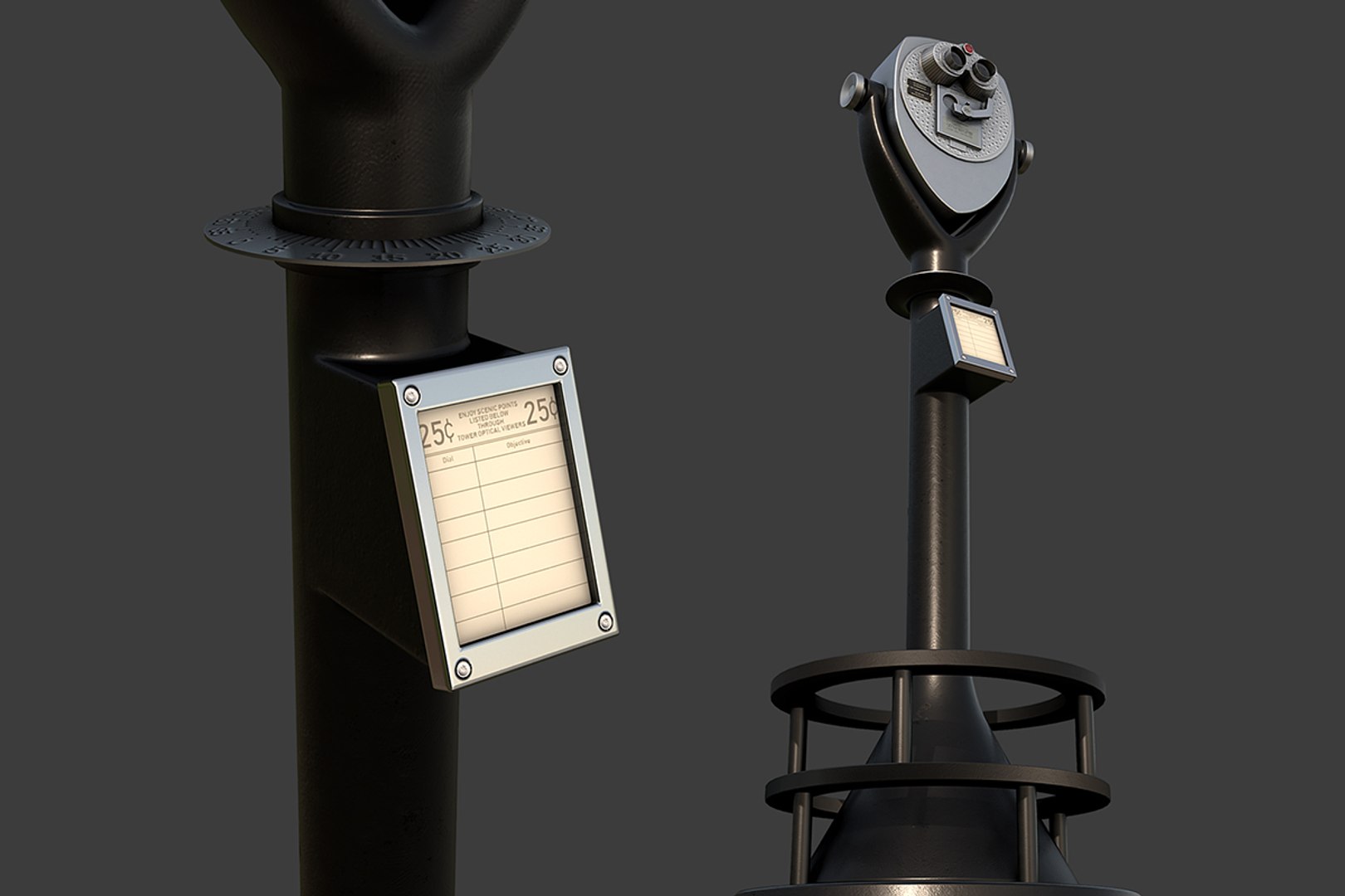3D Tower Binocular Viewer - TurboSquid 1311596