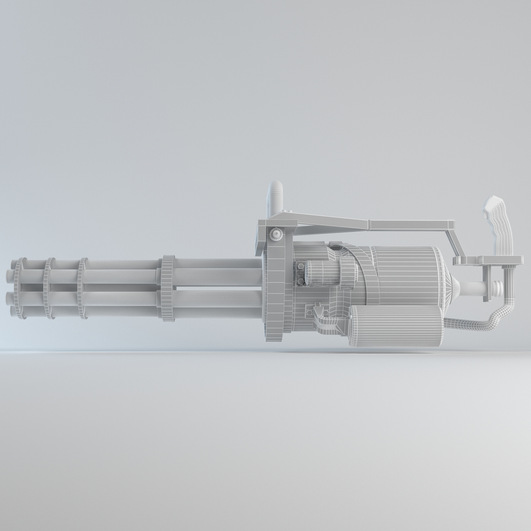 3ds Max Minigun Gun