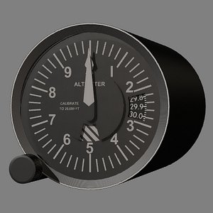 altimeter instrument 3d model