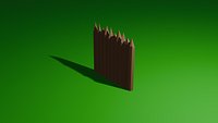 Low Poly Palisade 200 cm rendom 1