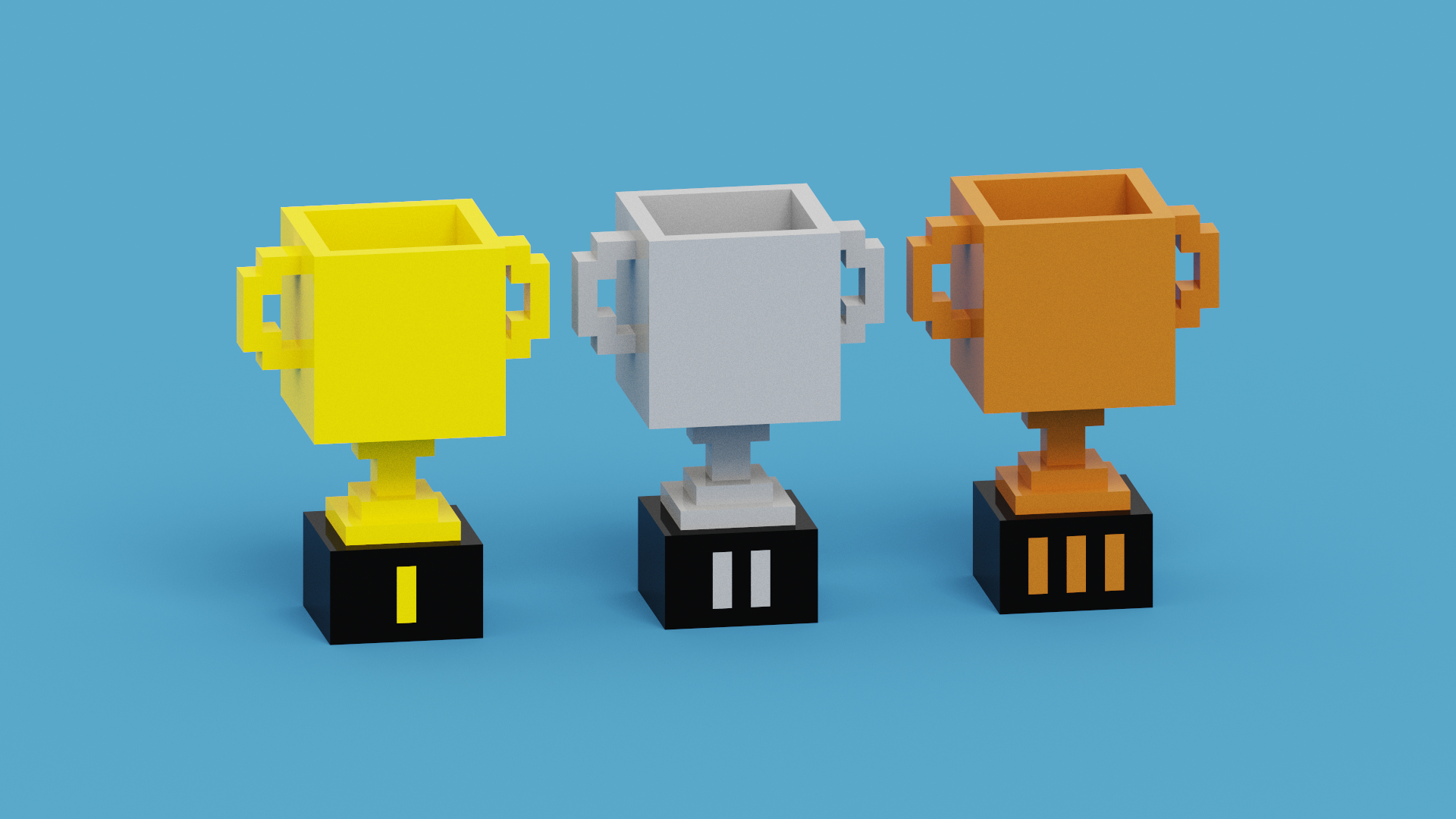 3D Voxel Trophy Collection - TurboSquid 1995847