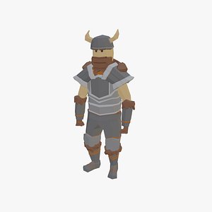 3D model LOW POLY Viking