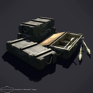 3d crate rpg model