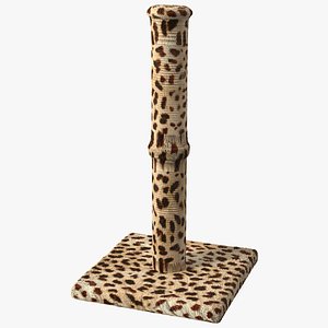 Cat Scratching Post Cheetah Spots 3D model
