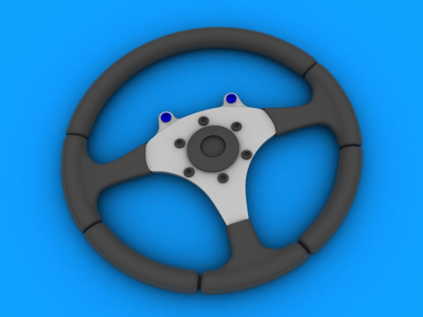 3d Sports Type Steering Wheel Model