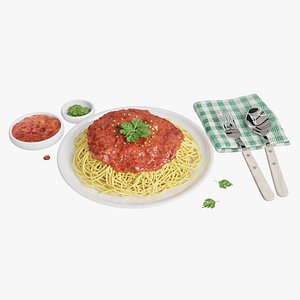 Spaghetti Bolognese 001 3D