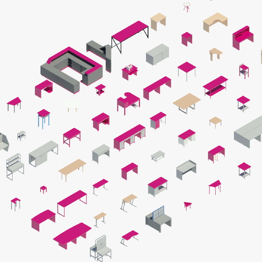 Tables Big And Small 3D Model - TurboSquid 1919348