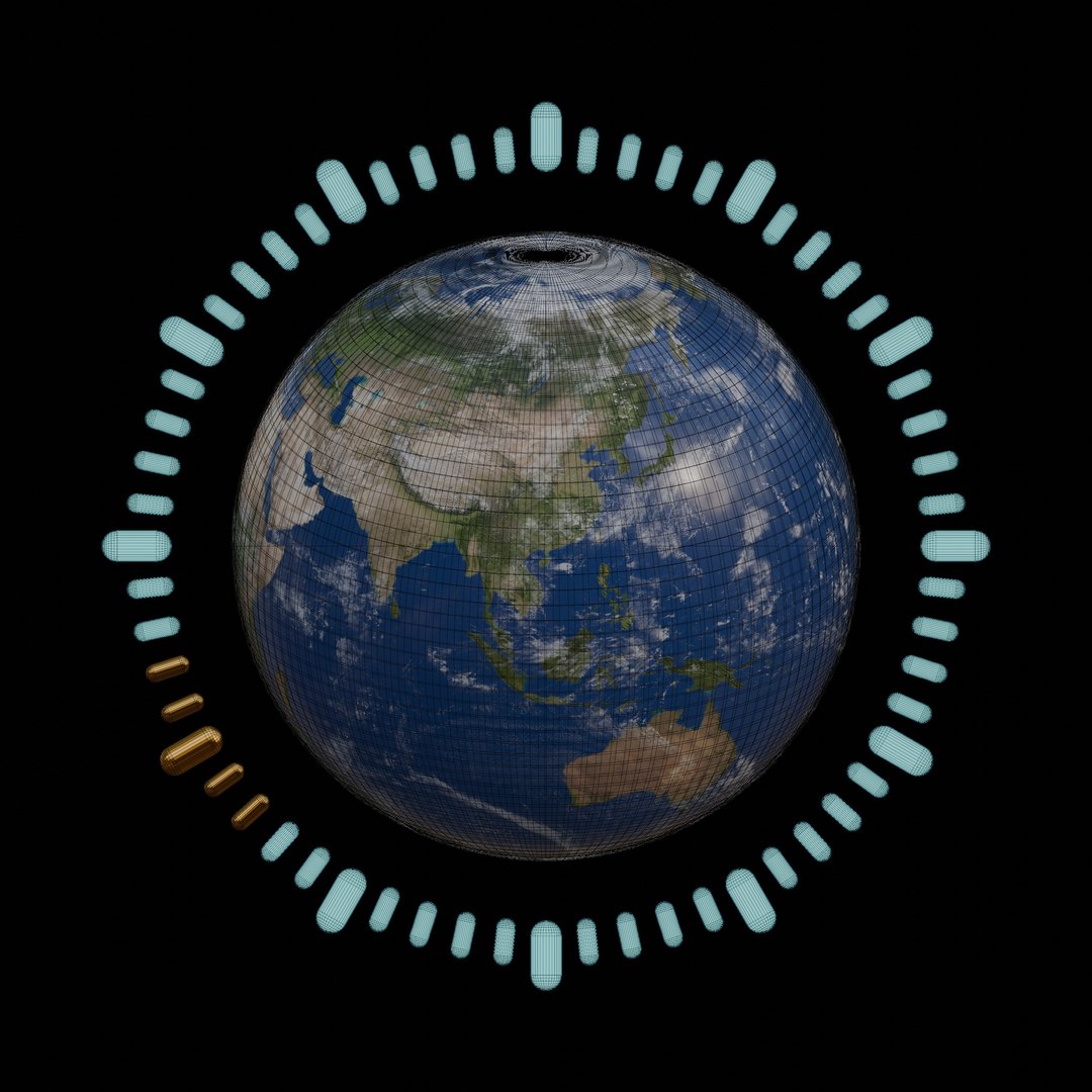 3D Earth Hour Time - TurboSquid 2342707
