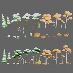 Stylized Forest Elements