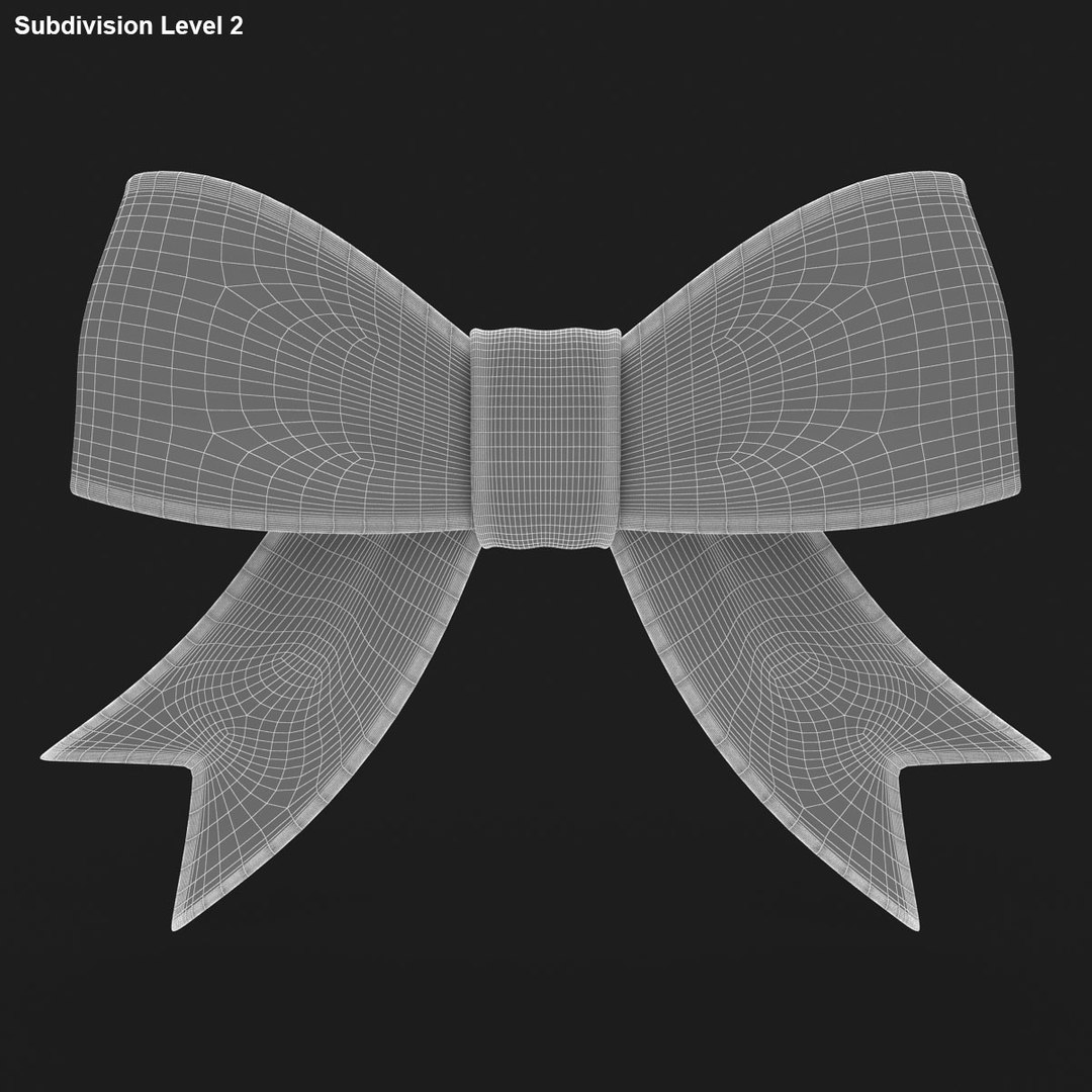Realistic Ribbon Bow 3D Model - TurboSquid 1214964