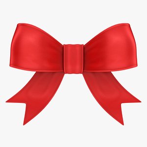 realistic ribbon bow 3D model