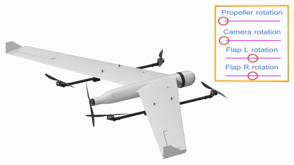 modelo 3d Vehículo aéreo no tripulado ZALA VTOL aparejado - TurboSquid ...
