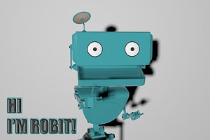 character rigged robot robit 3D model